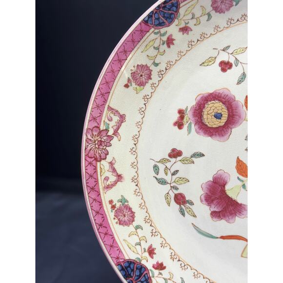 Vintage ORIENTAL ACCENT Canterbury Crackle Decorative Plate | 13 3/4" - Picture 4 of 15